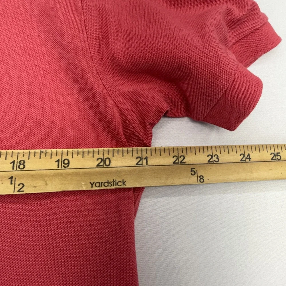 Polo Ralph Lauren Mens M Coral Mercerized Pima Mesh Big Pony Polo Shirt Y2K Golf